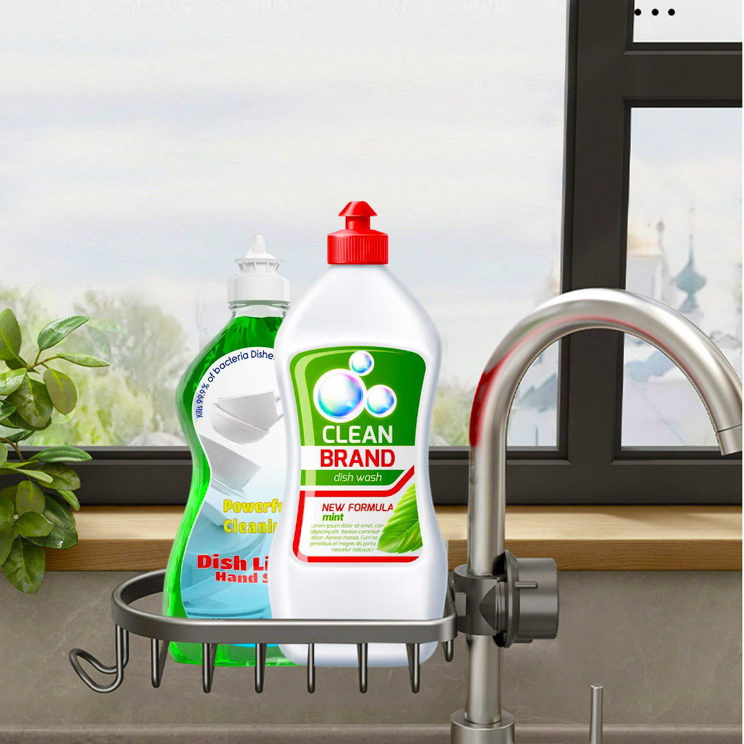 SOGA 2X Dark Grey Single Kitchen Sink Organiser Faucet Soap Sponge Caddy Rack Storage Drainer
