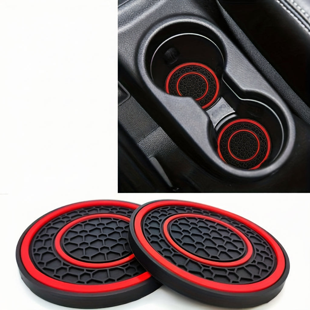 2PCS Rubber Car Cup Holder Liners