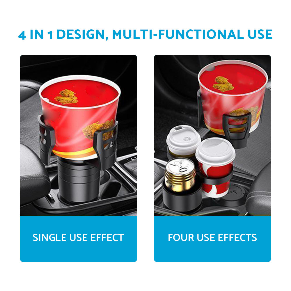 4-in-1 Adjustable Car Cup Holder Expander Tray Suitable for Universal Vehicles