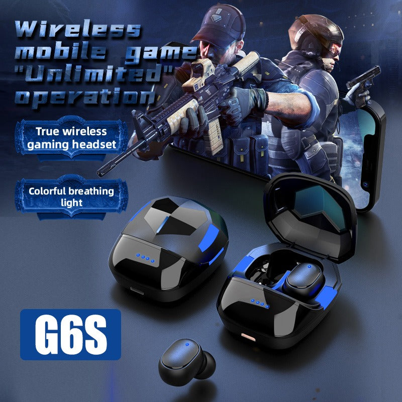 Wireless Bluetooth G6S TWS Gaming Headphones Waterproof