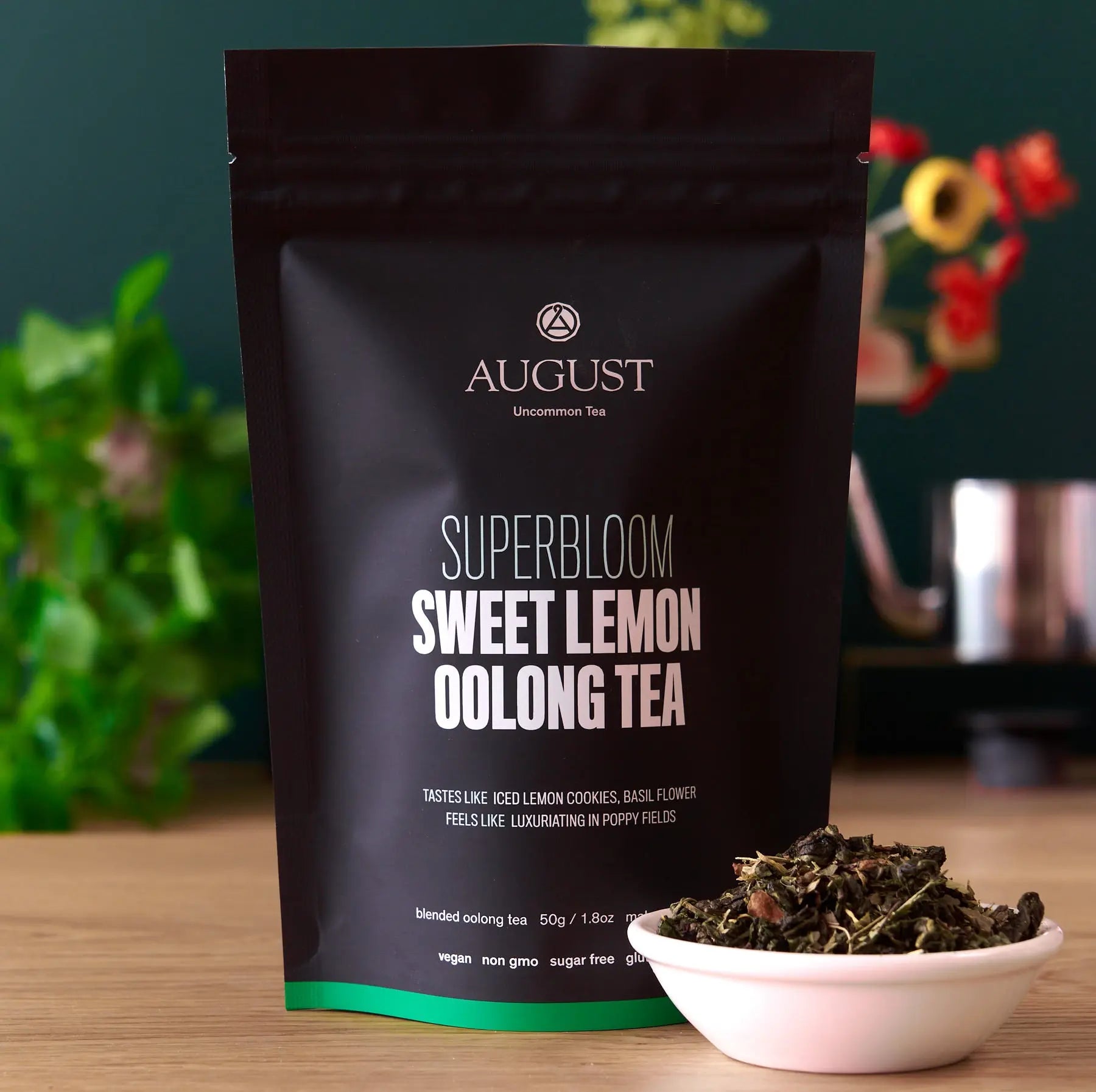 Superbloom Sweet Lemon Oolong Tea – Citrus Floral Loose Leaf Tea Bags (15 ct)