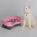 Pet Double Basin Stainless Steel Bowl Set