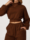 Chic Cocoa Crop Hoodie