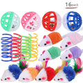 21-Piece Plush Cat Toy Set - Ultimate Fun For Your Feline Friend