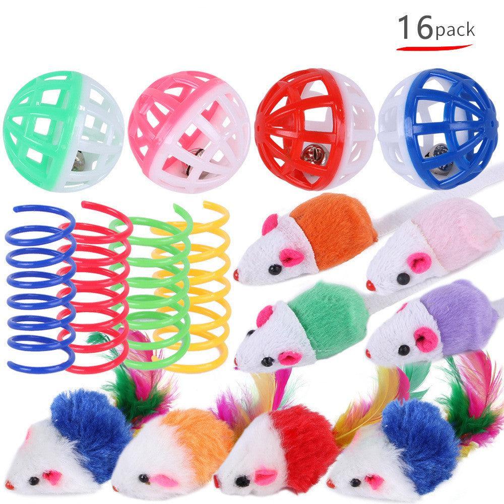 21-Piece Plush Cat Toy Set - Ultimate Fun For Your Feline Friend