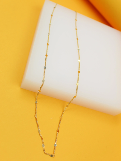Beaded Cable Chain Necklace (H139)