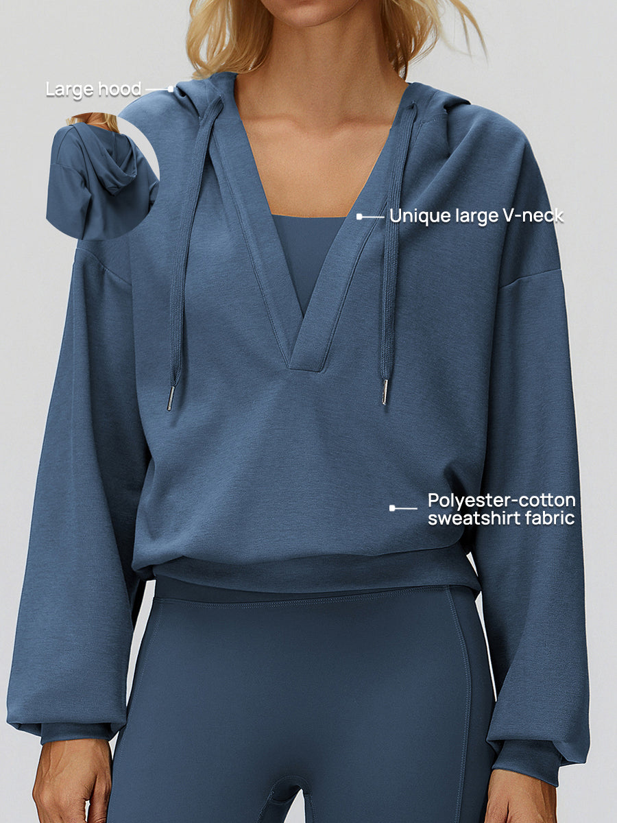 Oversized V-Neck Hoodie