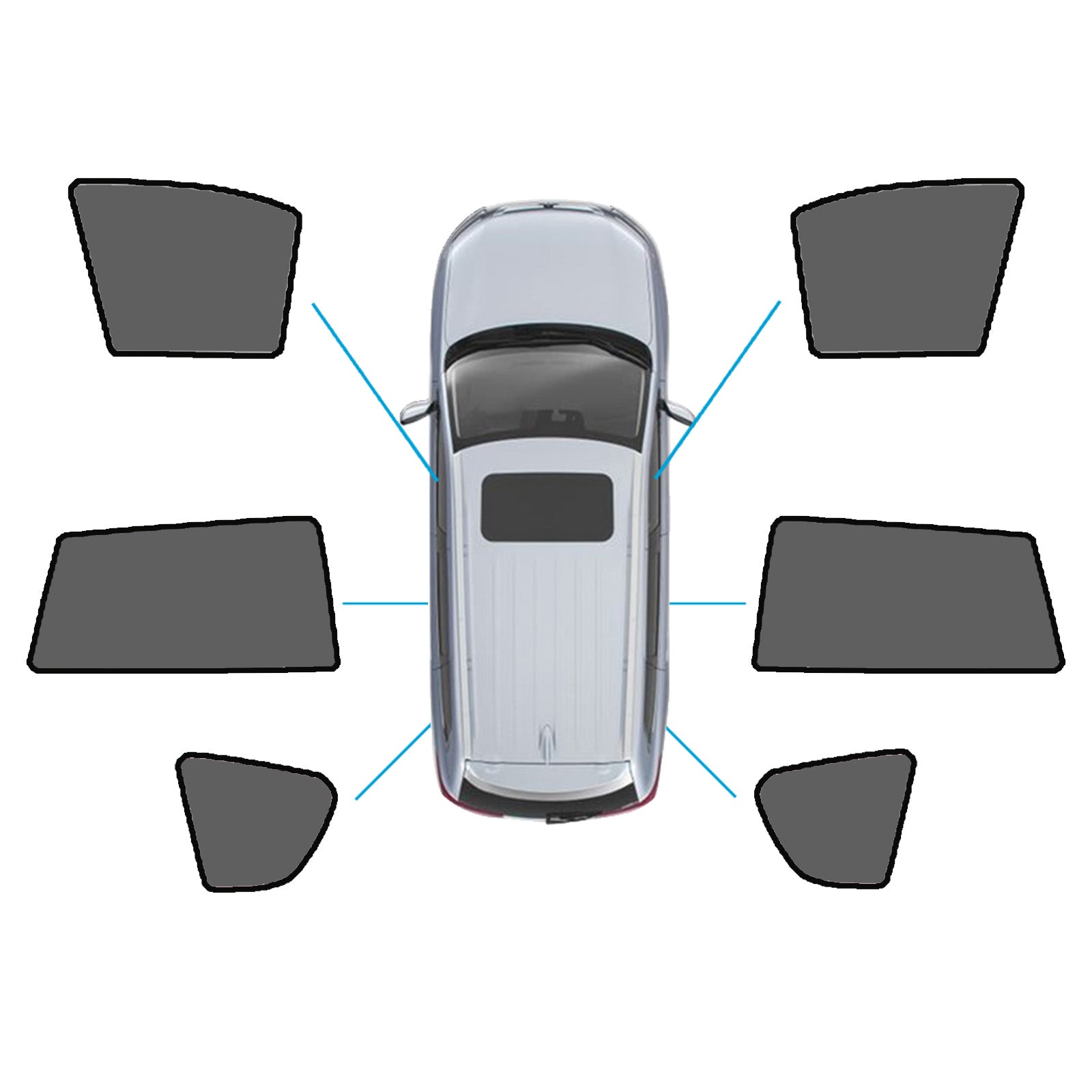 Window Sunshade Magnetic Nylon Suitable for Toyota RAV4