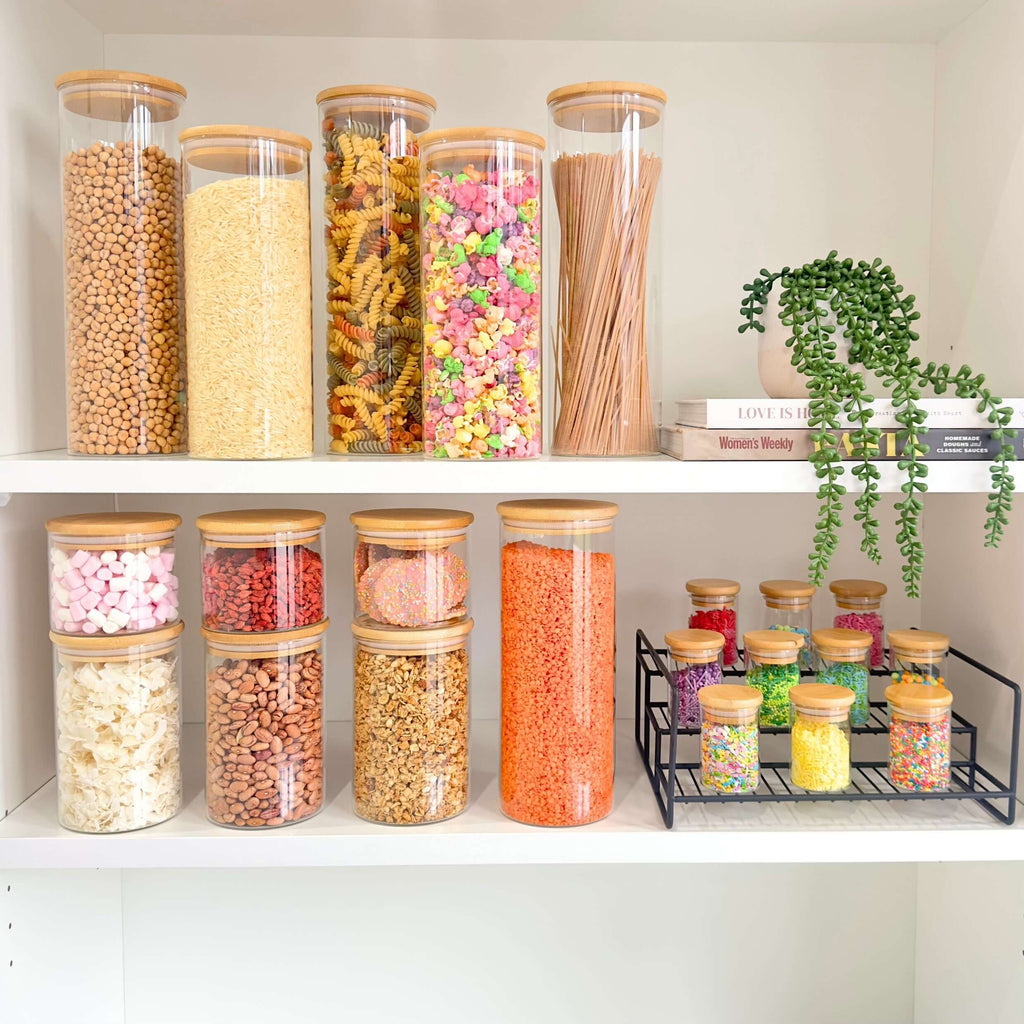 Round Glass Jar with Bamboo Lid - 580ml