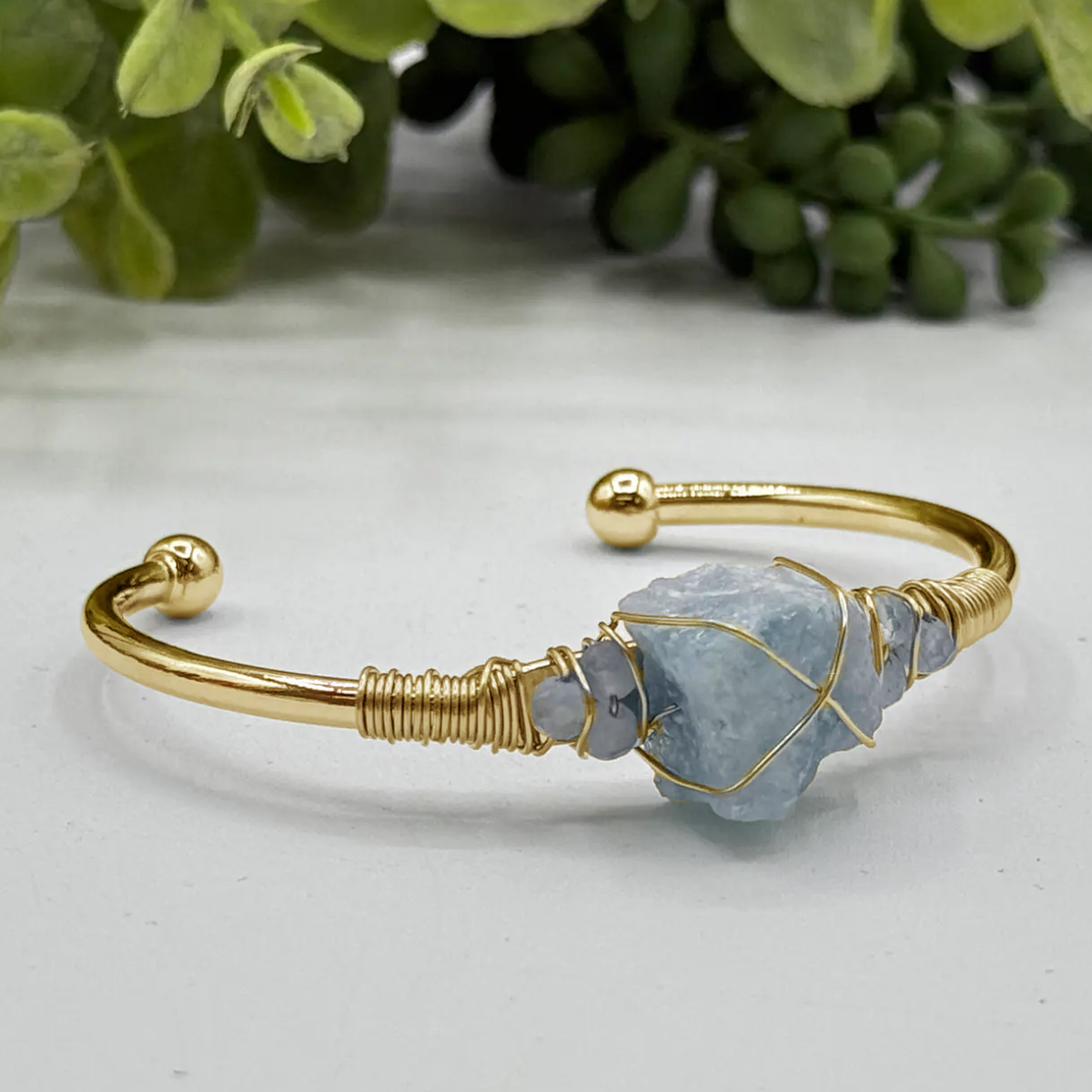 Gemstone Wire-Wrapped Bracelet