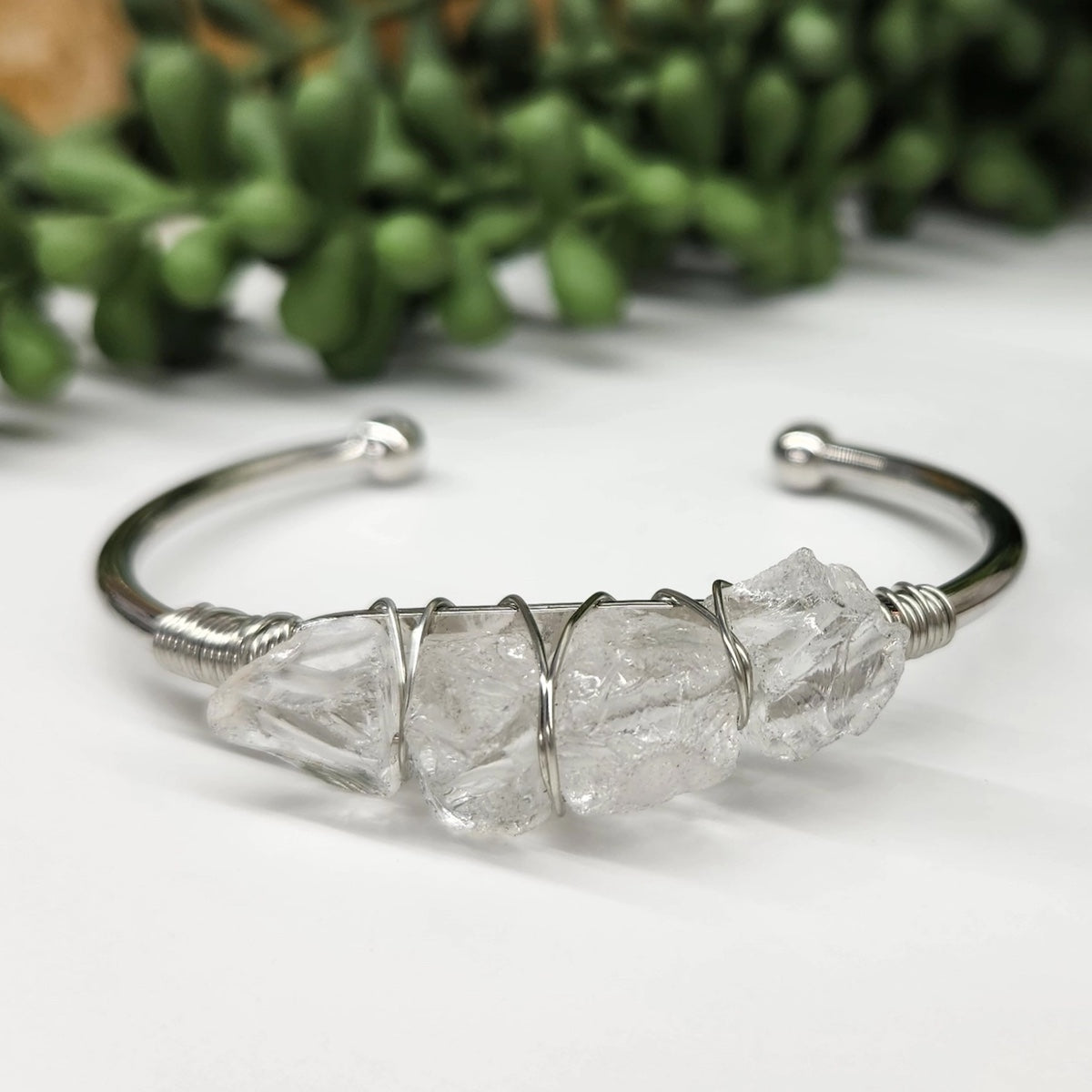 Gemstone Wire-Wrapped Bracelet