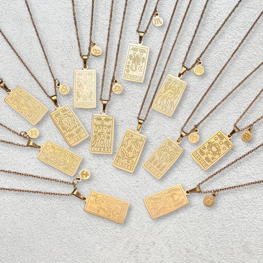 Zodiac Constellation Pendant Necklaces