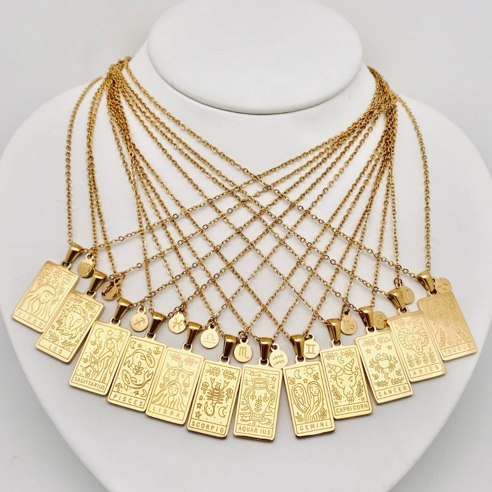 Zodiac Constellation Pendant Necklaces