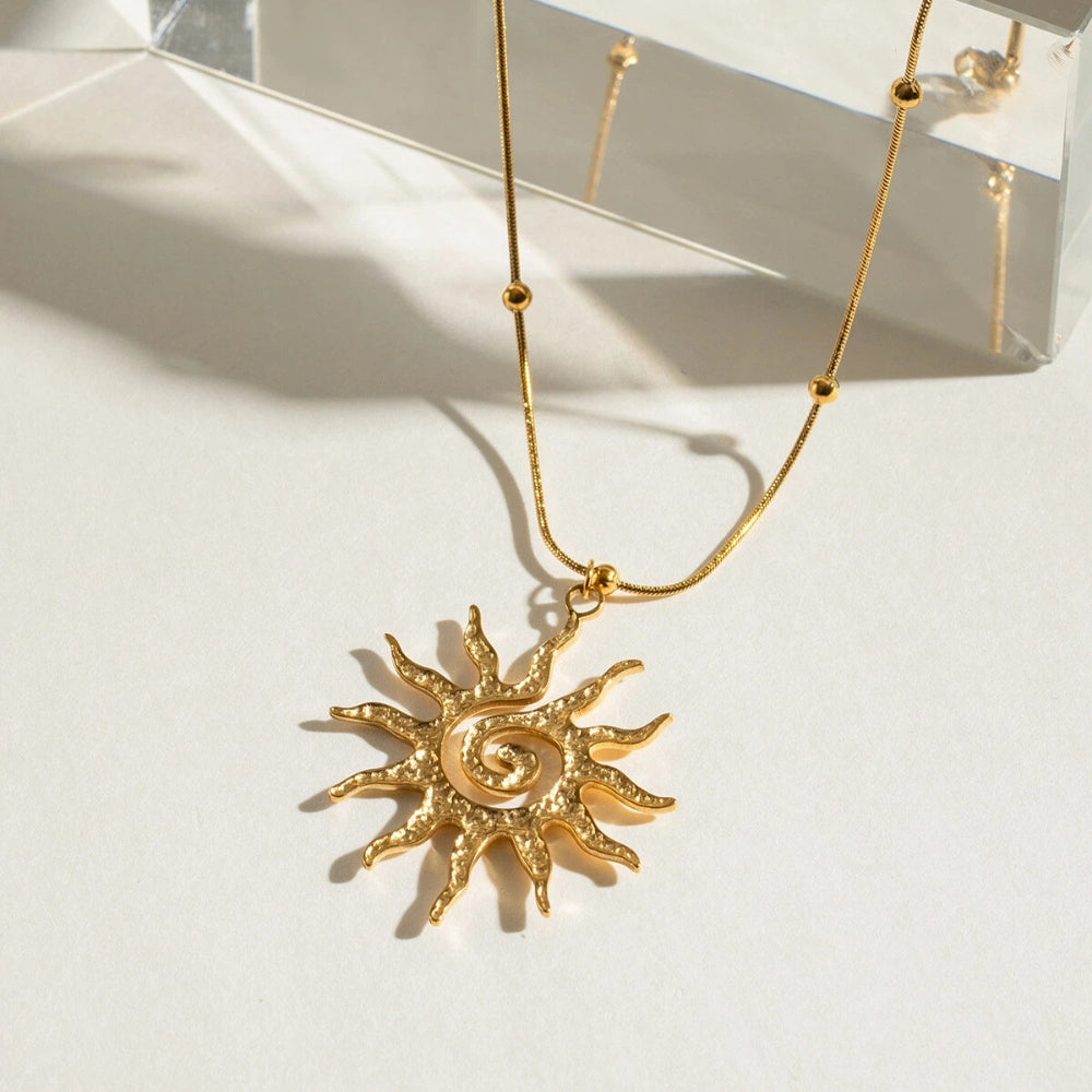 Vortex Sun Pendant Necklace