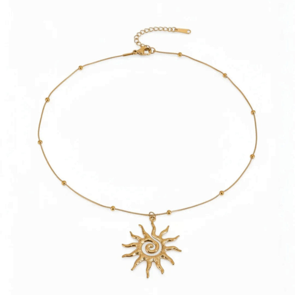 Vortex Sun Pendant Necklace