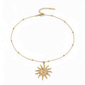 Vortex Sun Pendant Necklace