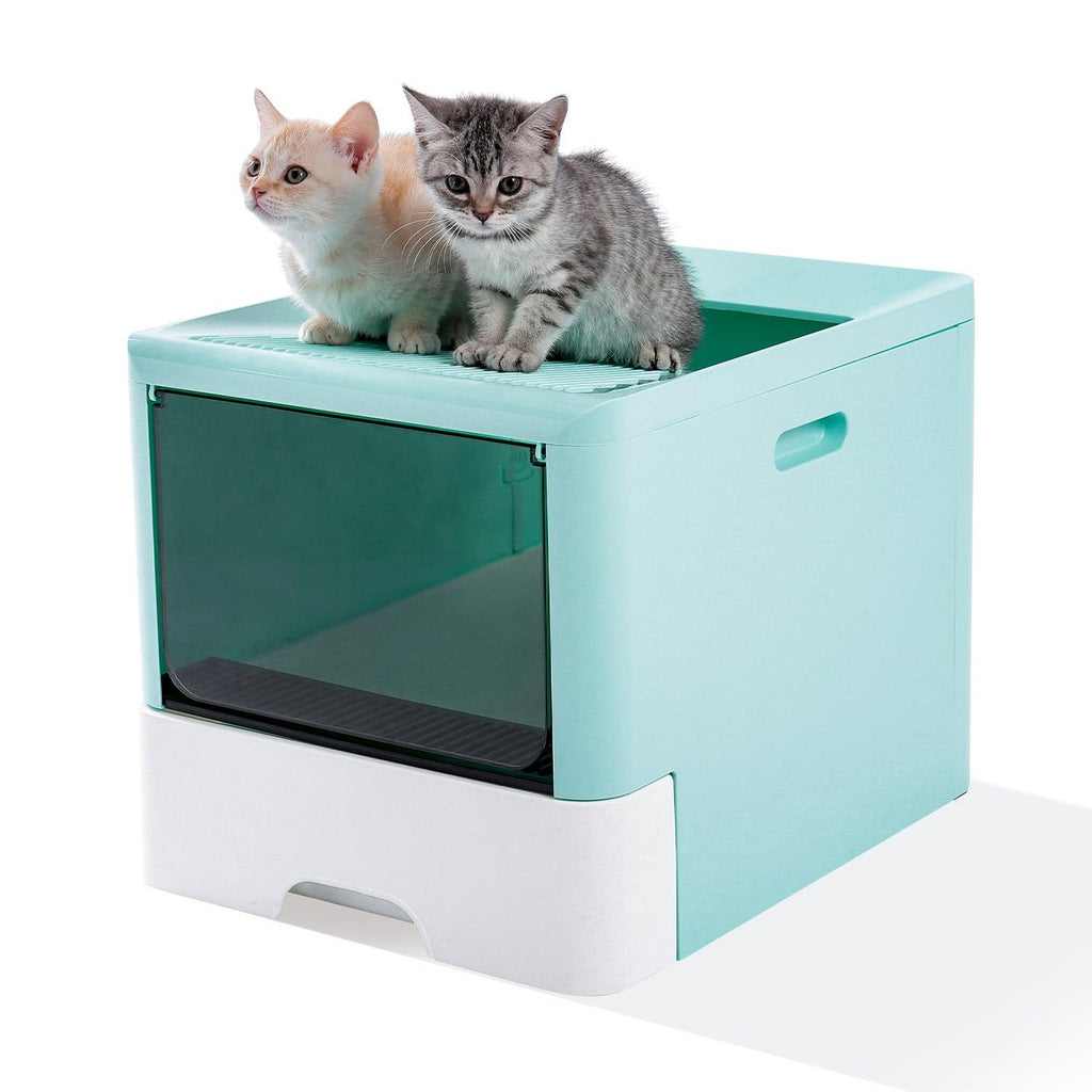 Fully Enclosed Cat Litter Basin With Large Drawer - Ultimate Comfort For Your Feline Friend