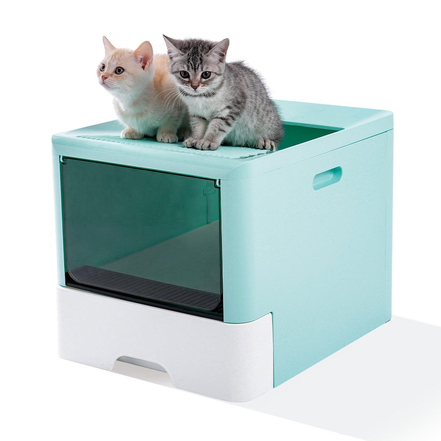 Fully Enclosed Cat Litter Basin With Large Drawer - Ultimate Comfort For Your Feline Friend