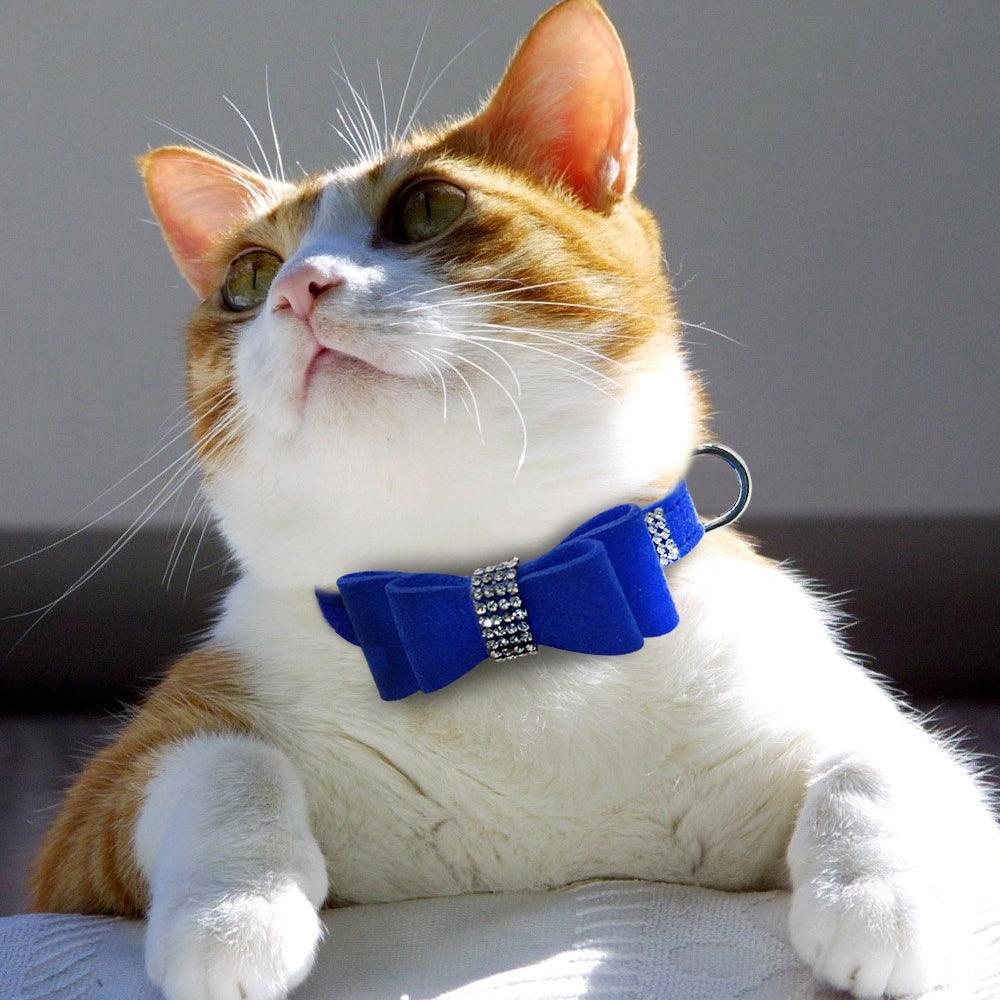 Sparkling Bling Rhinestone Pet Leash With Korean Velvet Comfort