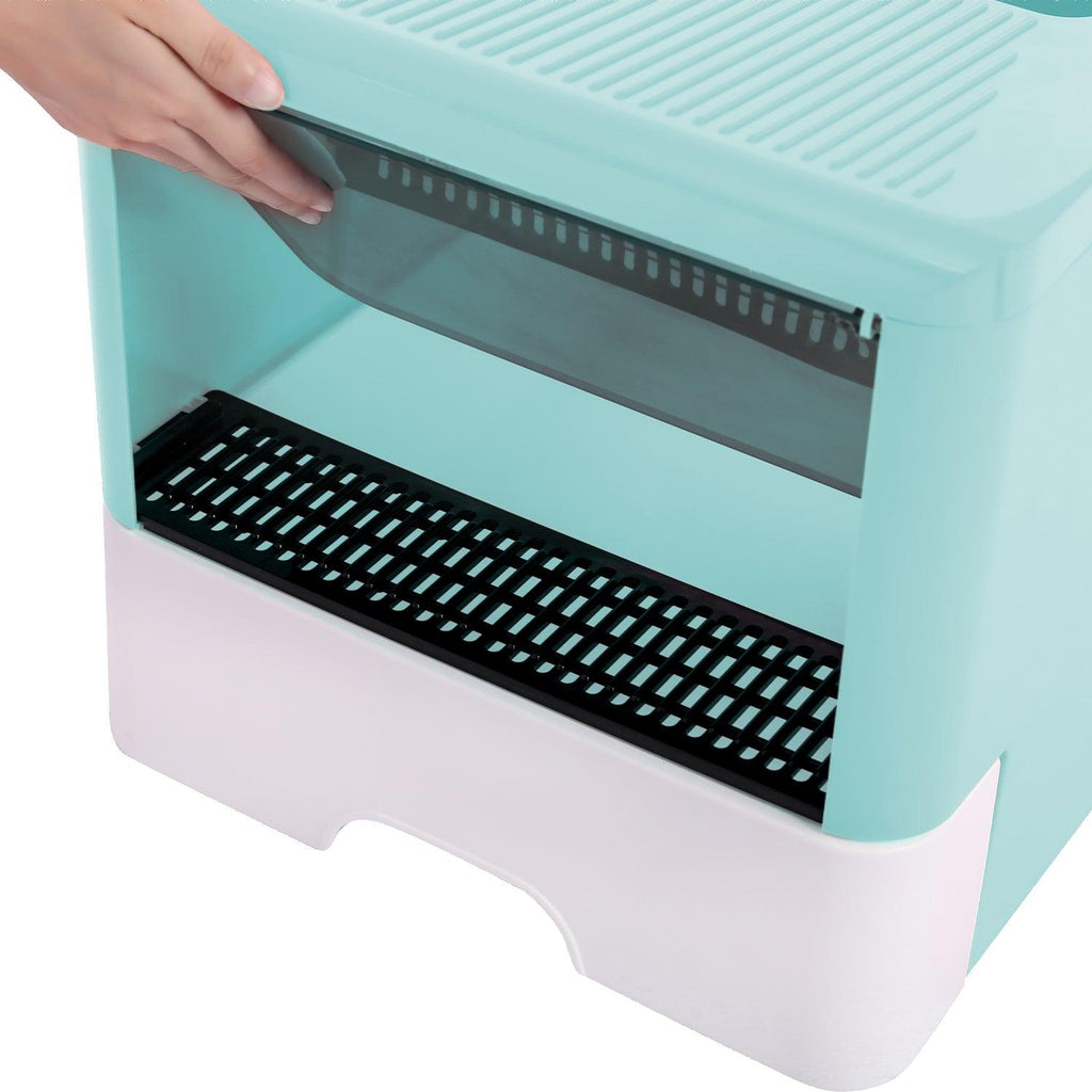 Fully Enclosed Cat Litter Basin With Large Drawer - Ultimate Comfort For Your Feline Friend