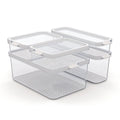 Rotho cauma set refrigerator organizer 4.65l + 2l + 1.15l + 2x 1.2l transparent