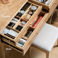 Solid Wood Vanity Desk Drawer Dividers 32 Inches Height