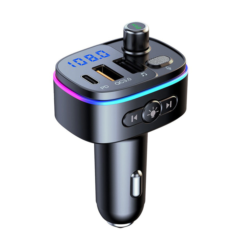 Bluetooth-compatible FM Transmitter Wireless Car Radio Adapter Suitable for 12V-