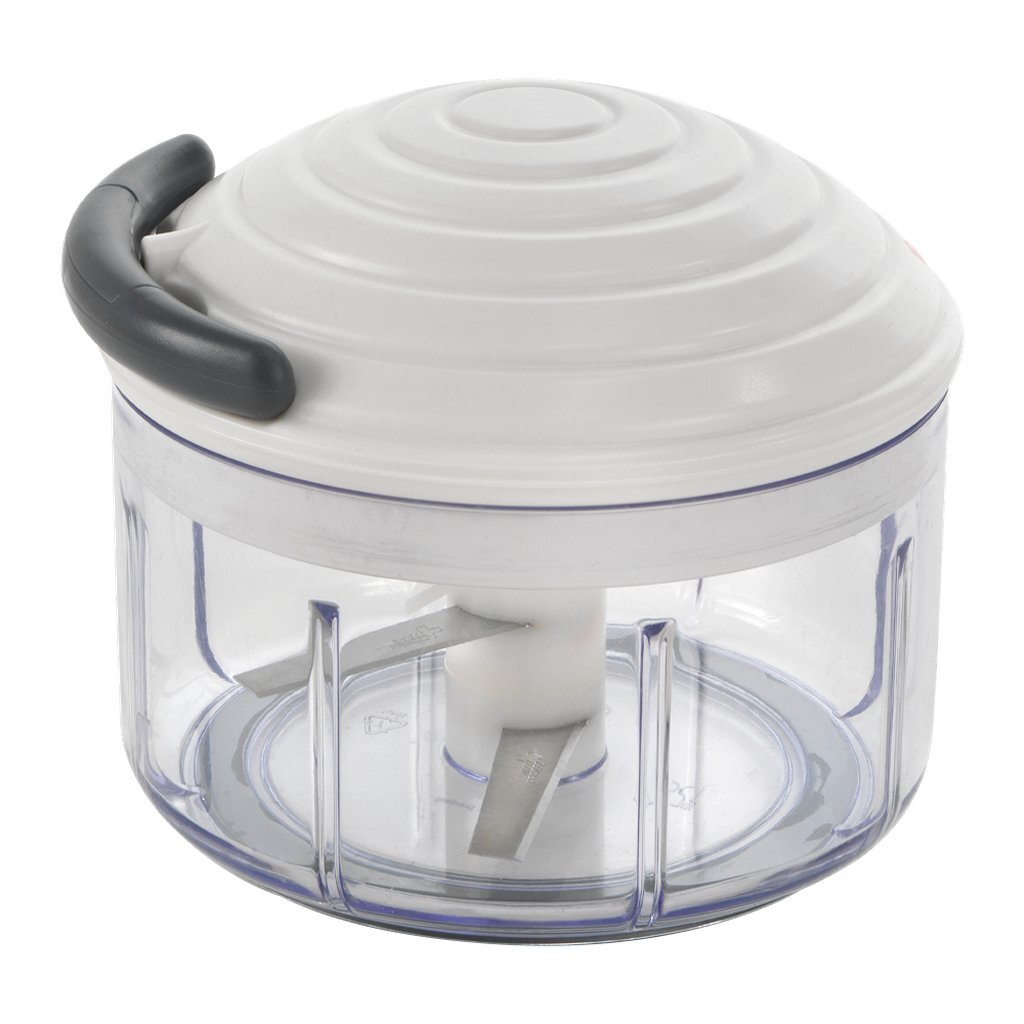 Metaltex rotomac revolutionary vegetable chopper white transparent