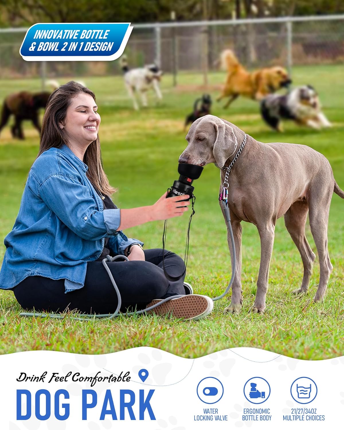 21oz Portable Dog Water Bottle Dispenser-3.5Gen