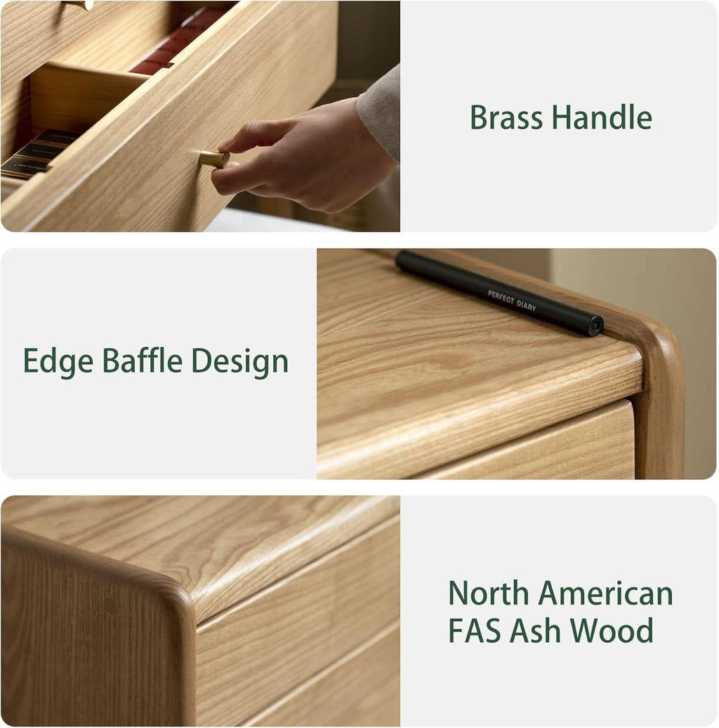 Solid Wood Vanity Desk Drawer Dividers 32 Inches Height