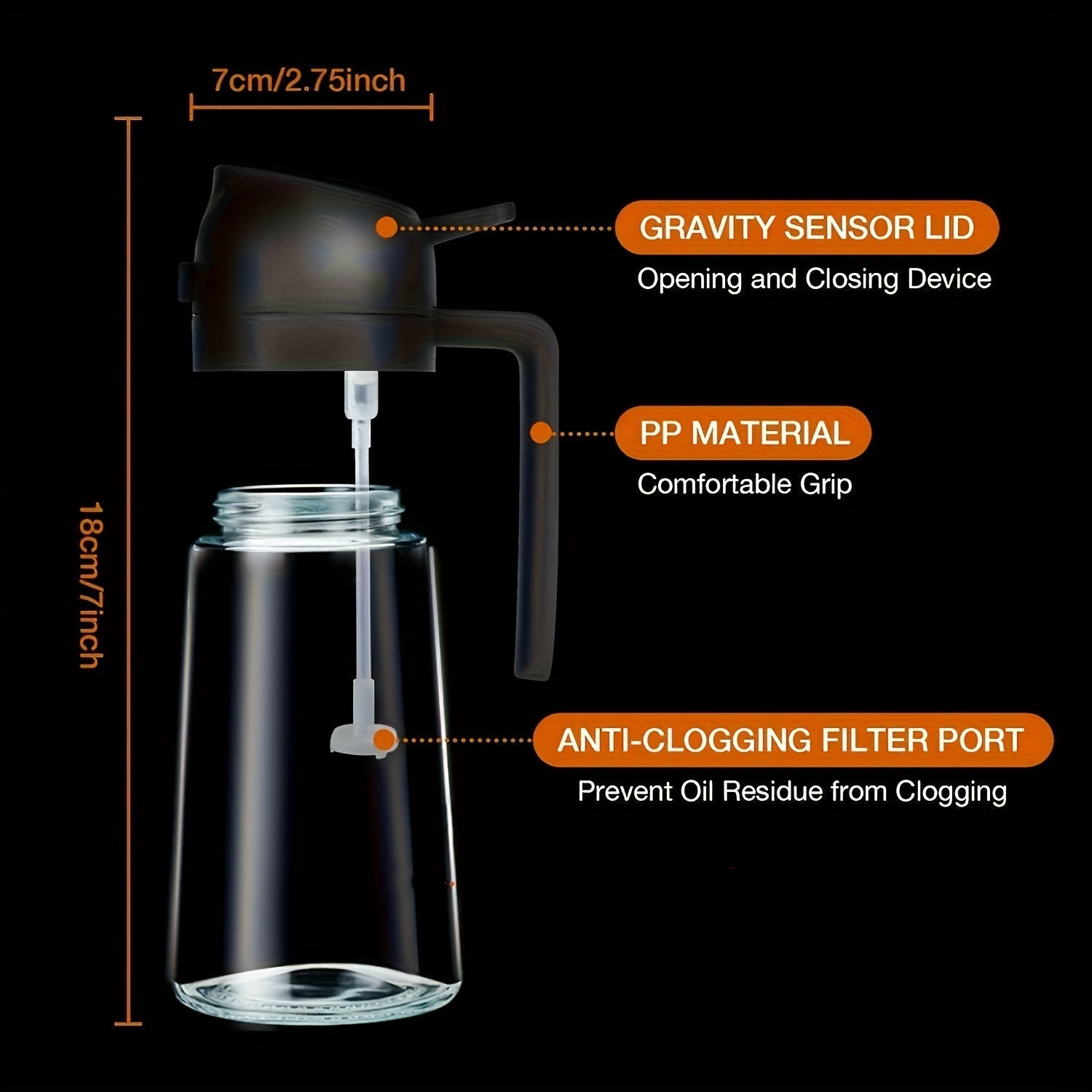 Portable Oil Sprayer & Dispenser For Cooking
