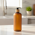 Amber Frost Pump Bottle – 500 ml Refillable Dispenser