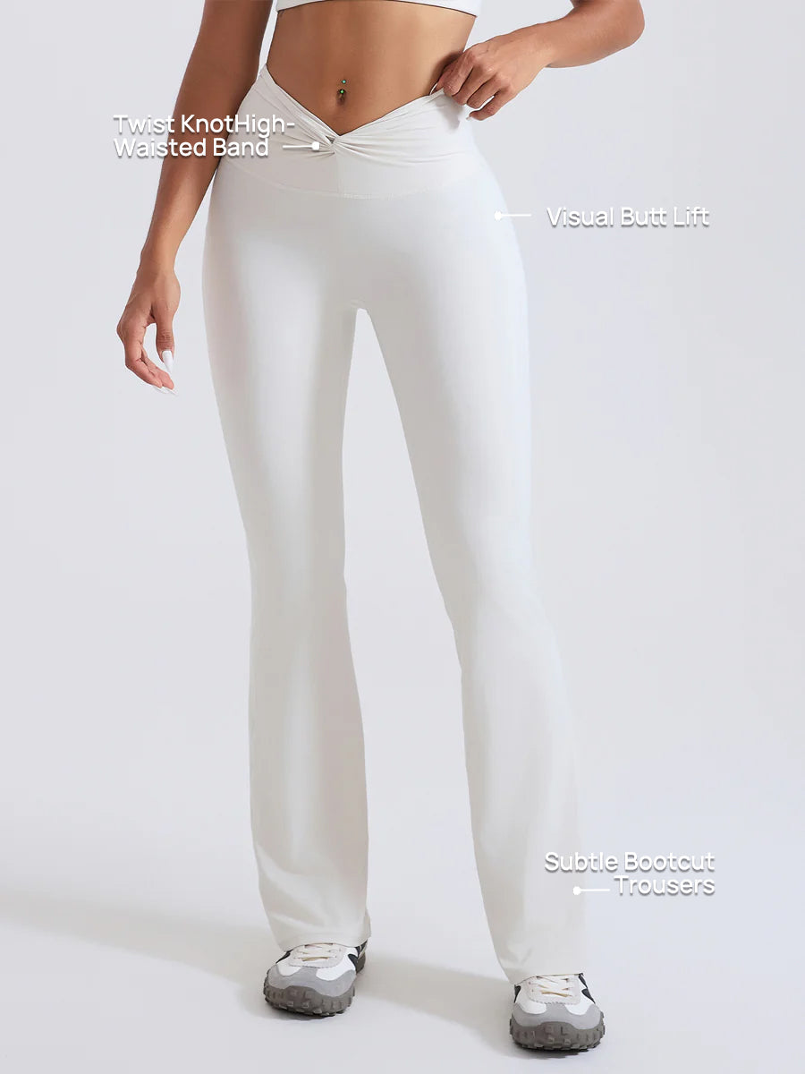 BareLift Knot-Waist Flare Pants