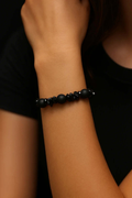 Black Onyx and black chip stone Bead Bracelet
