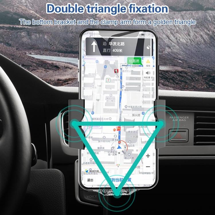 NNEIDS Wireless 10W Fast Charge Car Phone Holder With Voice Broadcast - Automatic