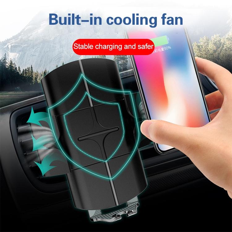 NNEIDS Wireless 10W Fast Charge Car Phone Holder With Voice Broadcast - Automatic