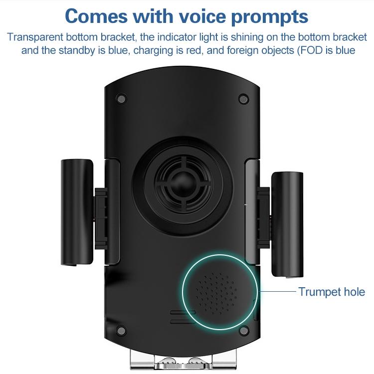 NNEIDS Wireless 10W Fast Charge Car Phone Holder With Voice Broadcast - Automatic