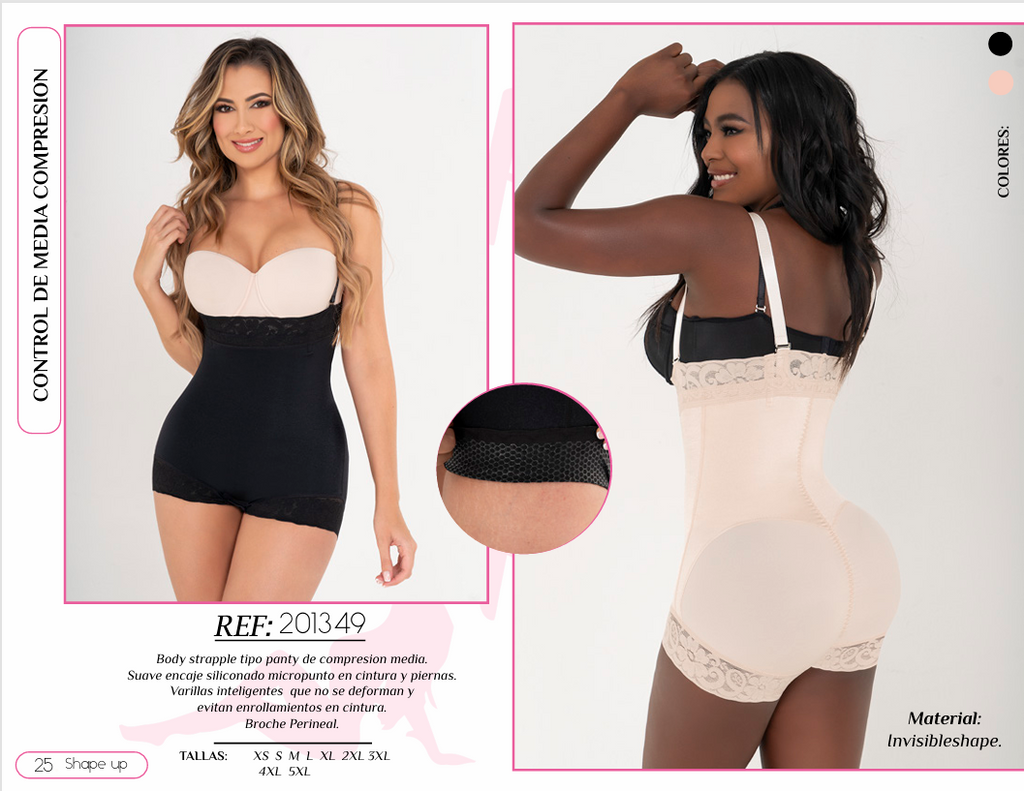 Strapless Mid-Control Panty Bodysuit Silhouette Flex – 201349