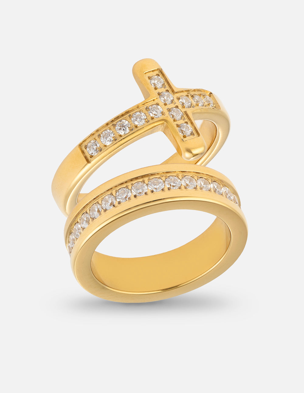 Spread Love – Cross Eternity Gem Ring Set | Faith Jewelry | Gift Set Included