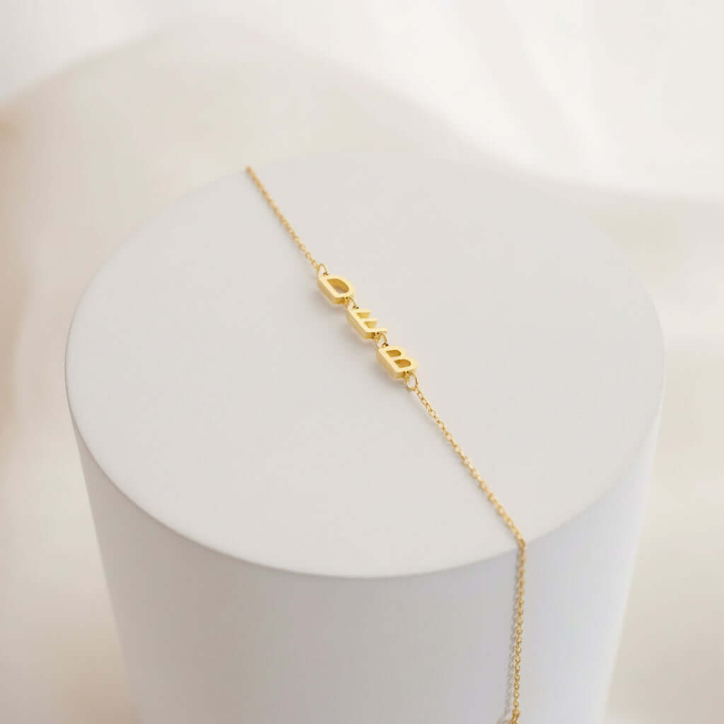 Custom uppercase letter bracelet DIY Letter Bracelet Name Bracelet