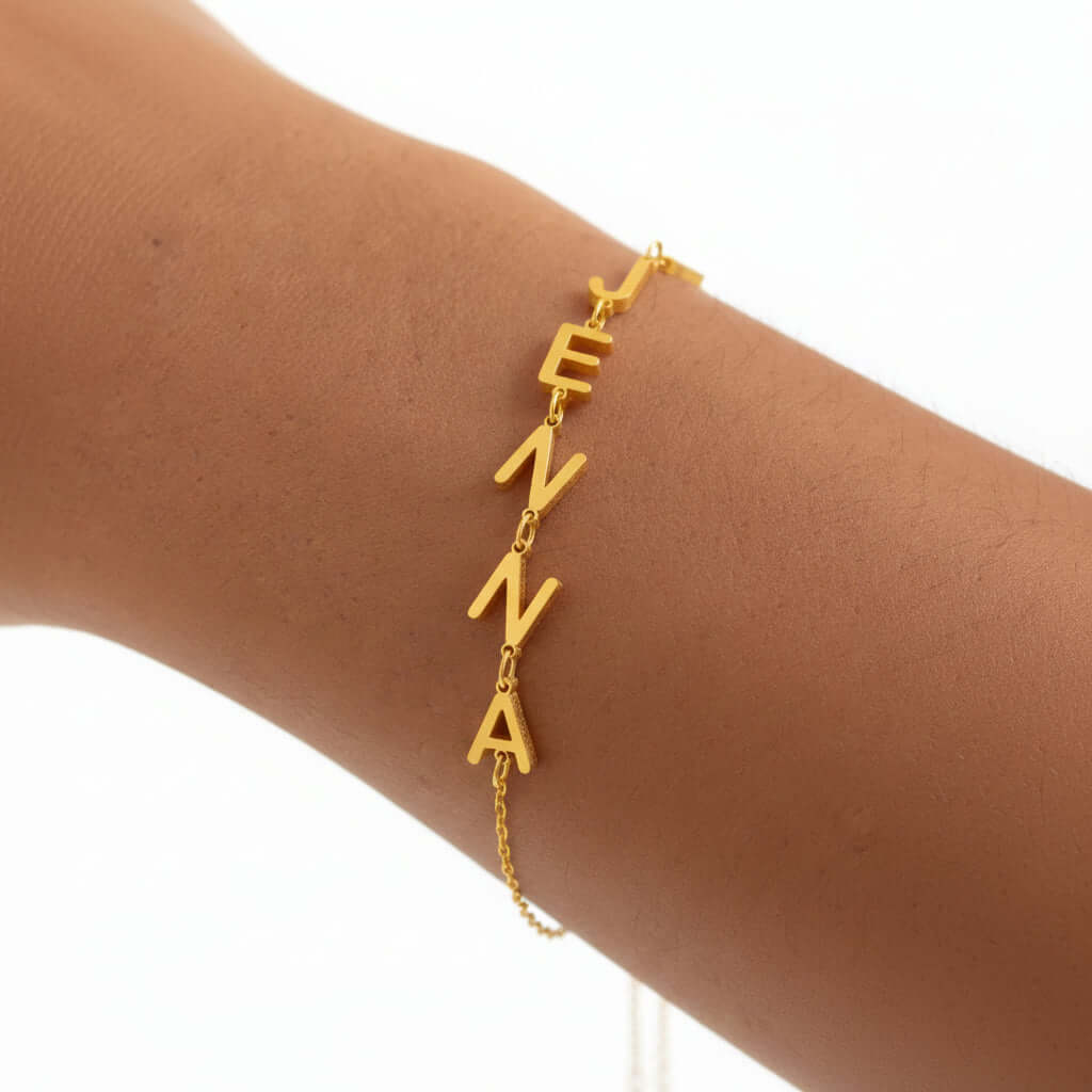 Custom uppercase letter bracelet DIY Letter Bracelet Name Bracelet