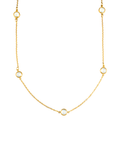 Dainty Necklace With Round Clear CZ Cubic Zirconia Stones (G58)