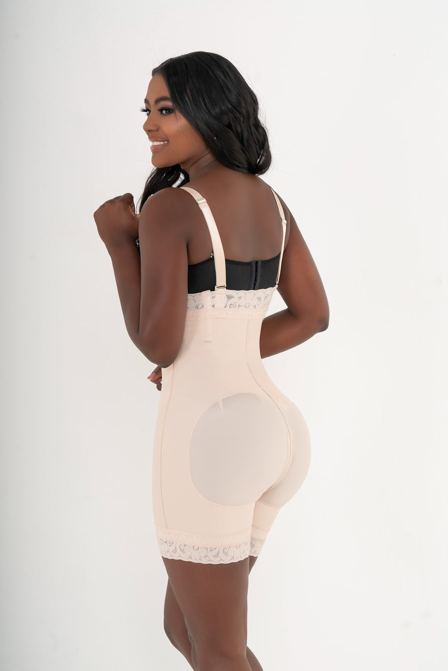 High-Waist Brazilian Lift Control Shorts with Straps – 201243