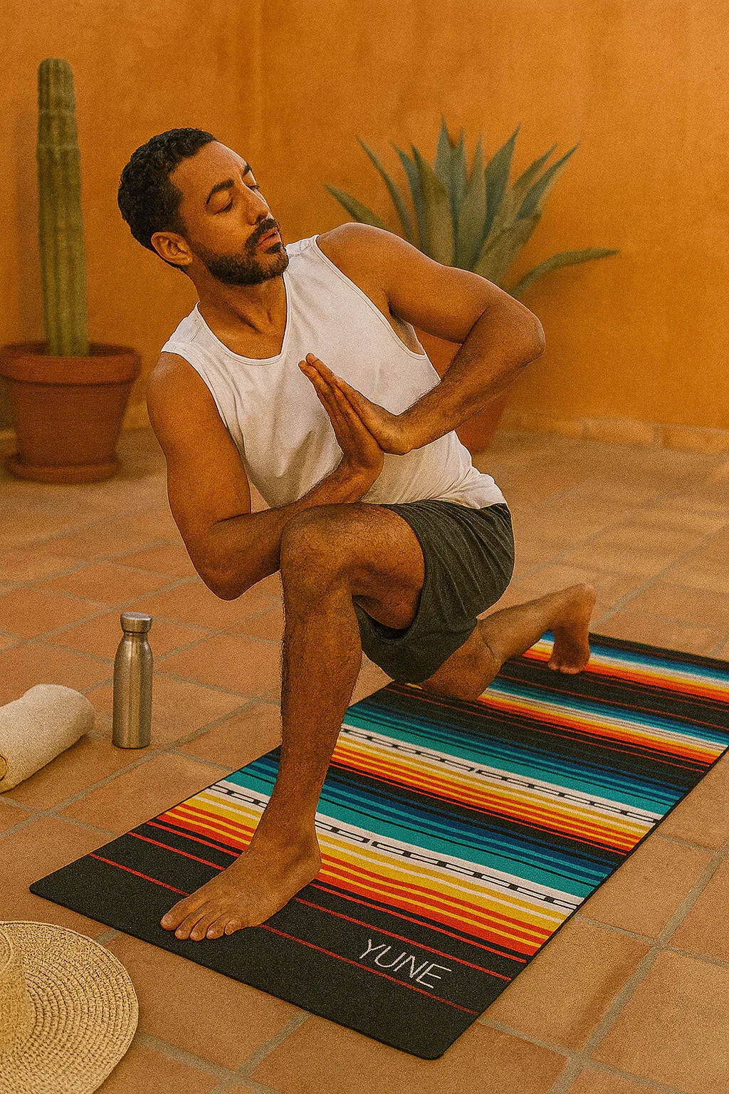 Yoga Mat | 6mm Thick | Striped | Non-Slip | Eco Friendly | Yune Yoga | Devo