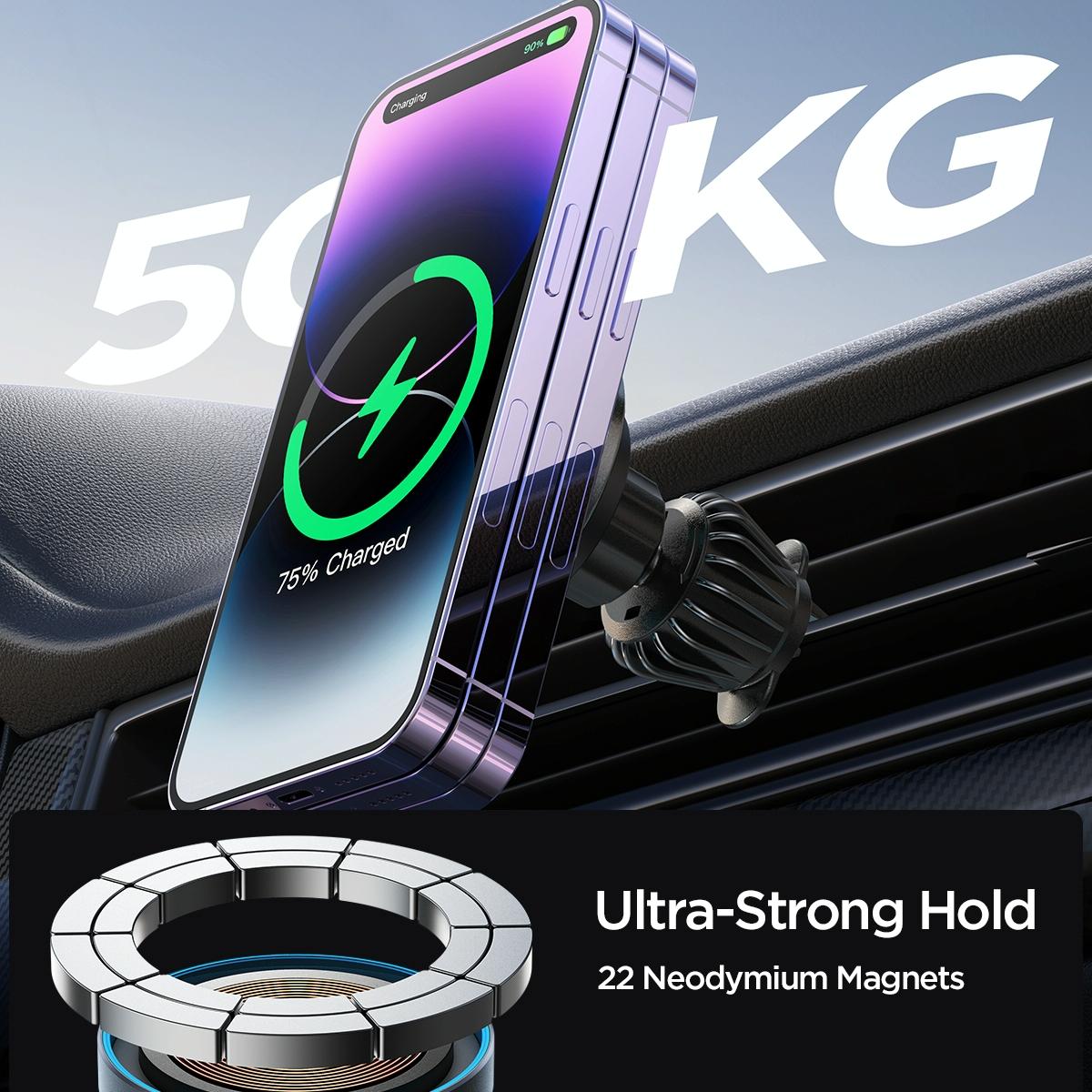 NNEIDS Pro Magnetic Wireless Car Charger For Jr-Zs240 - Black