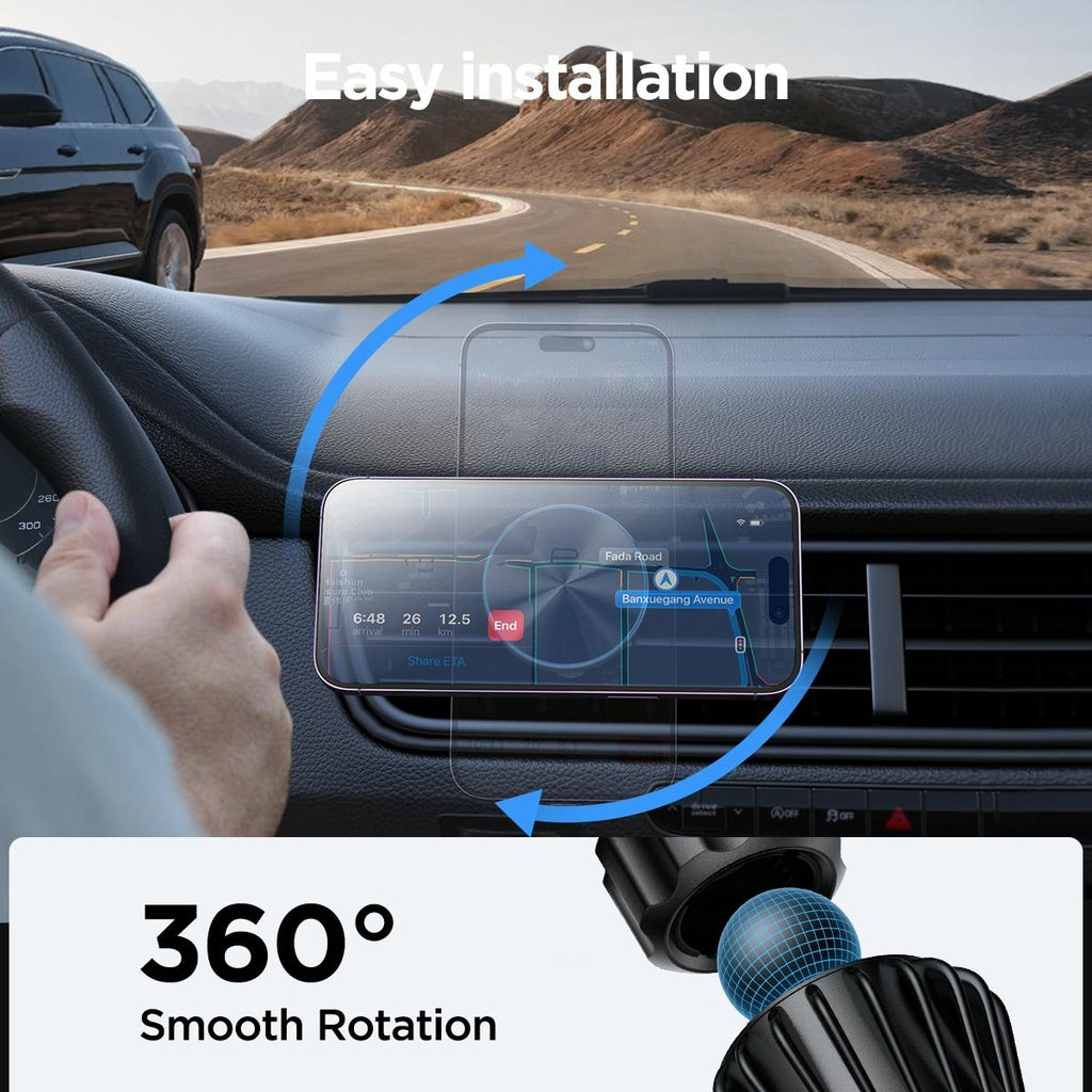 NNEIDS Pro Magnetic Wireless Car Charger For Jr-Zs240 - Black