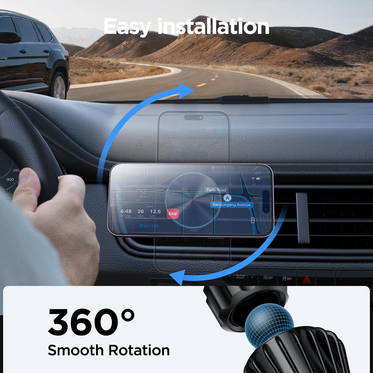 NNEIDS Pro Magnetic Wireless Car Charger For Jr-Zs240 - Black