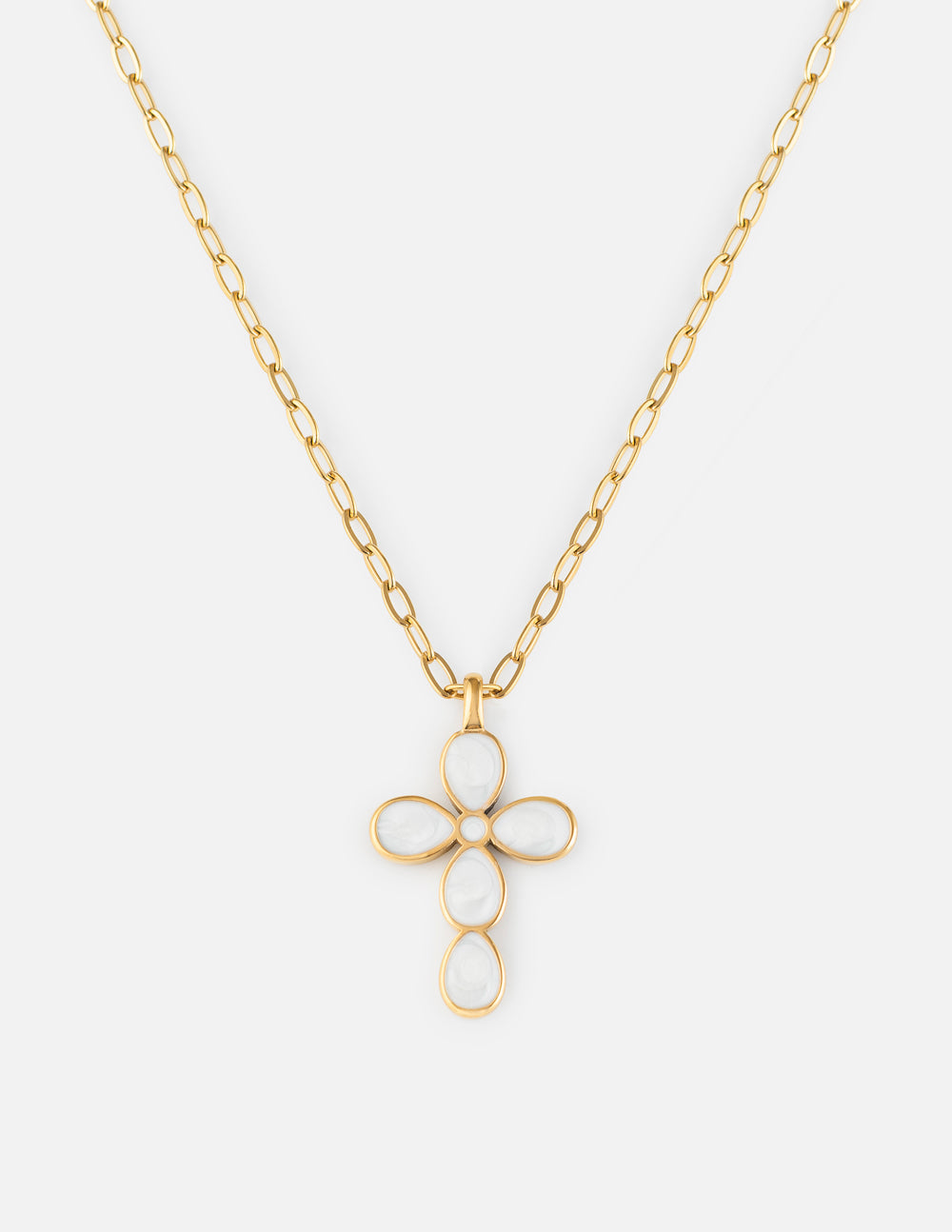 Spread Love – Eternal Light Cross Paperclip Chain Necklace | Faith Jewelry | Gift Set Included