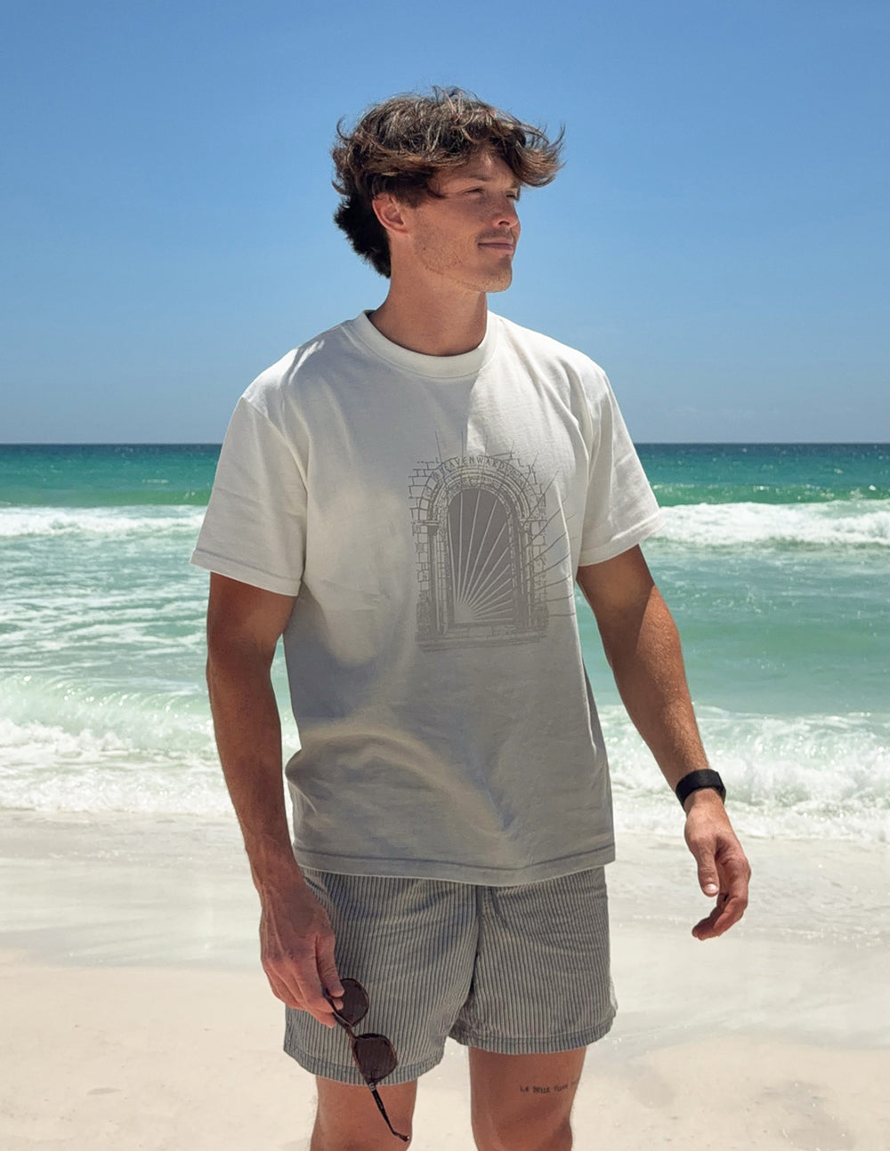 Spread Love – Heavenward Heavyweight Tee | 320 GSM 100% Cotton | Stone Grey Ombre