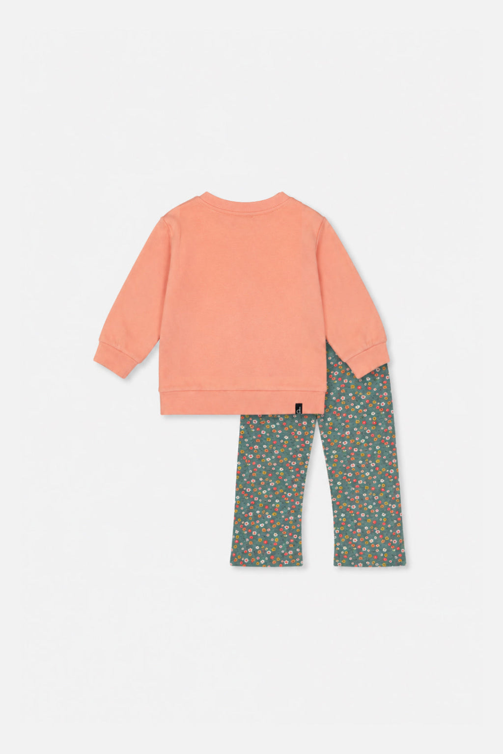 Baby Tunic And Leggings Set Pale Pink And Green Floral Print